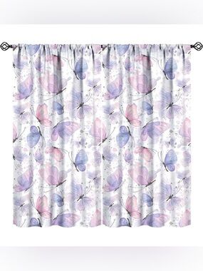 Watercolour Butterfly Curtains Colorful Romantic Butterfly Modern Abstract Aesth